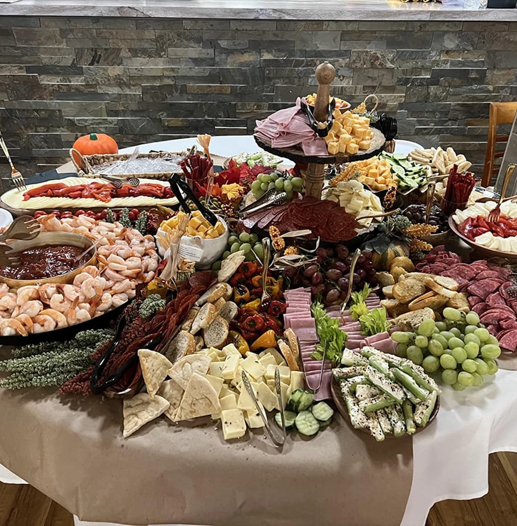 A delicious catering spread